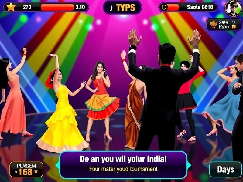 Dance Master Bollywood Beats gameplay screenshot showing colorful dance moves